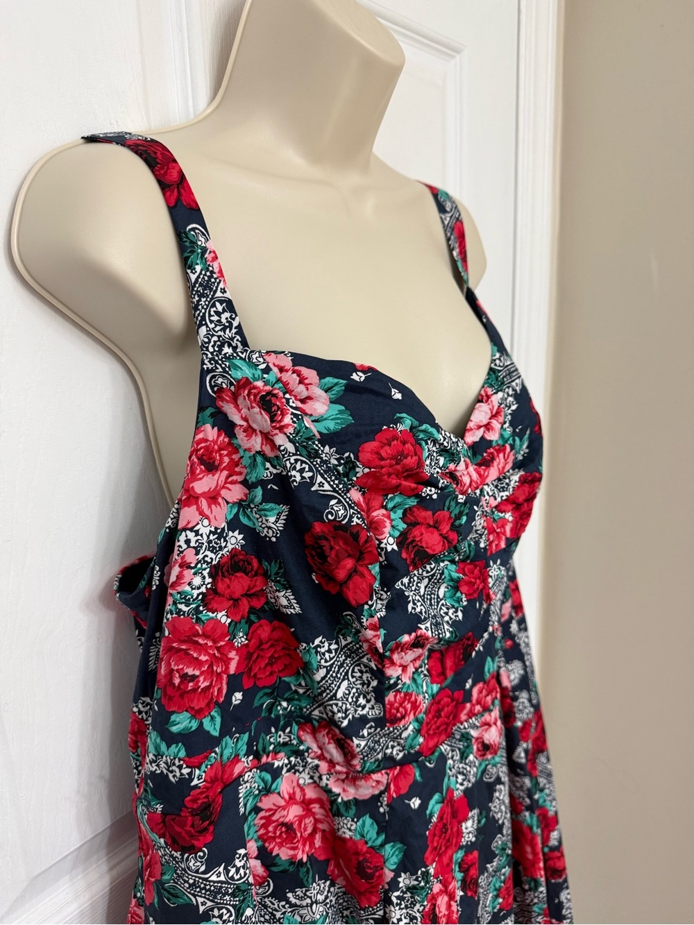 NWT Torrid Retro Chic Floral Poplin Fit & Flare Midi Dress 3X - Picture 7 of 14